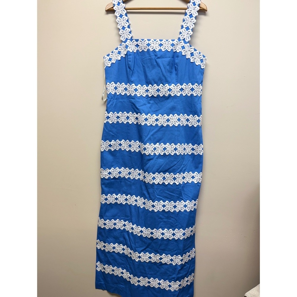 Lilly Pulitzer Davis Maxi Slit Dress Sz 16 Cotton NWT $298 - Picture 2 of 12